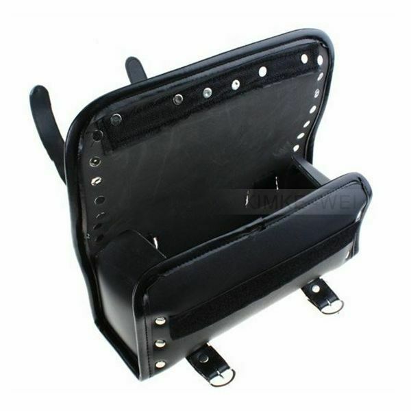 Motorcycle Scooters Oblong Black Leather Tool Pouch Bag New