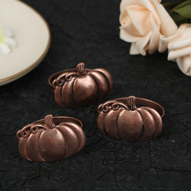 Bronze Pumpkin Napkin Buckle Bronze Pumpkin Napkins Halloween Napkin R MLC SJ