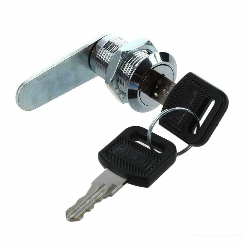 Cam Lock w/ 2 Keys For Office Furniture Cabinet Cupboard Door Drawer Mailbox