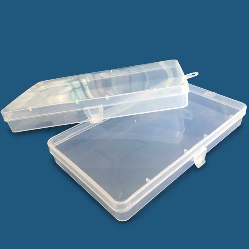 Transparent Plastic Storage Box Square Jewelry Parts Multi Functional Case @