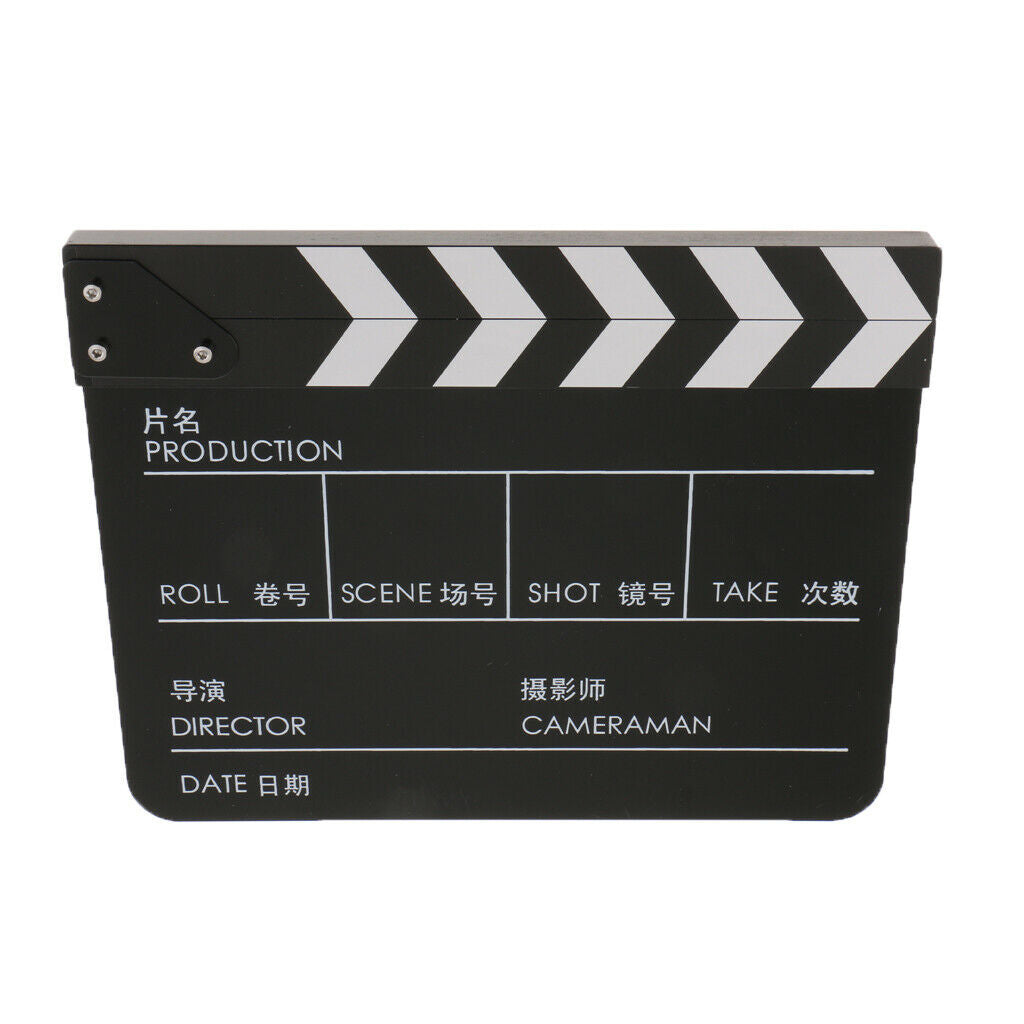 Director Video Scene Clapperboard Movie Films Slate Cut Action Prop-Black