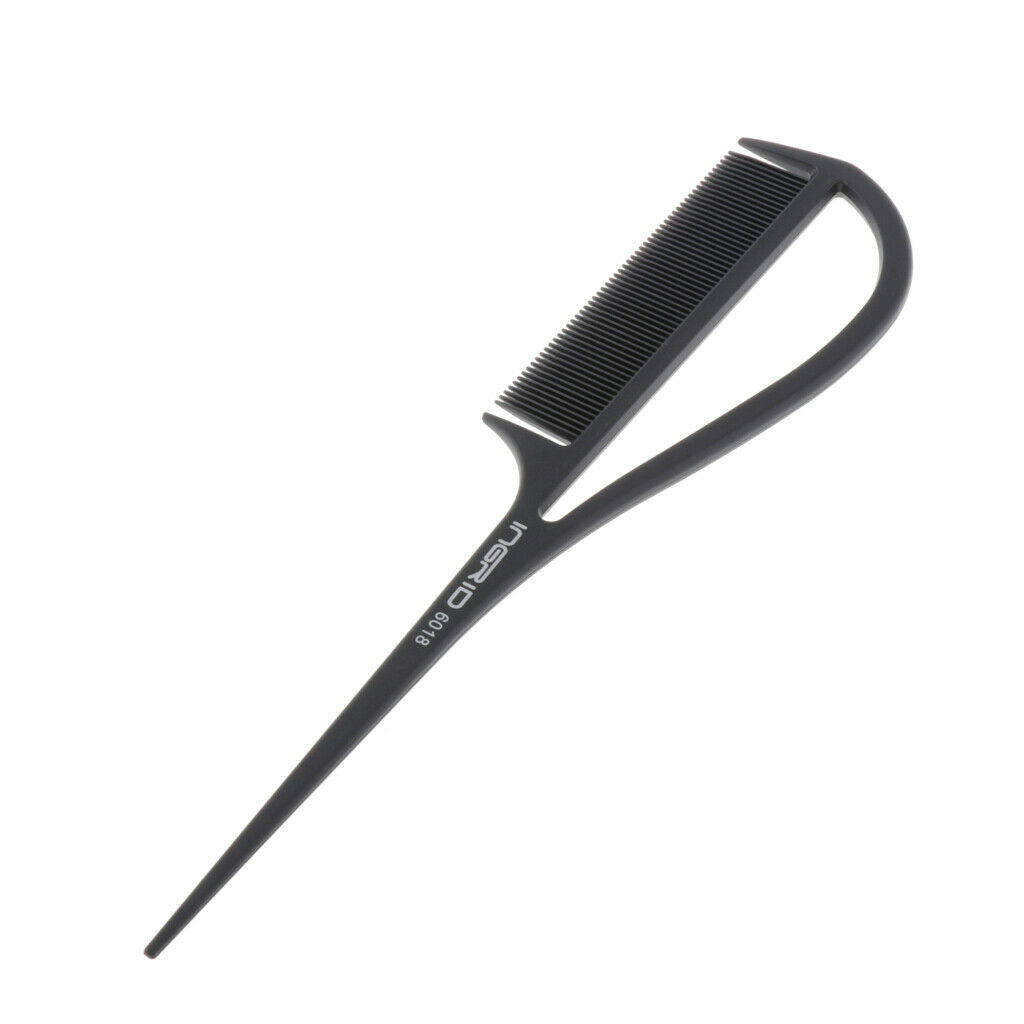 Plastic Fine Teeth Rat Tail Teasing Comb Finishing Barber Pintail Comb