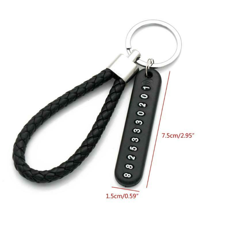 Personalized Custom Anti-lost Phone Number Plate Pendant Car Keychain Jewelry