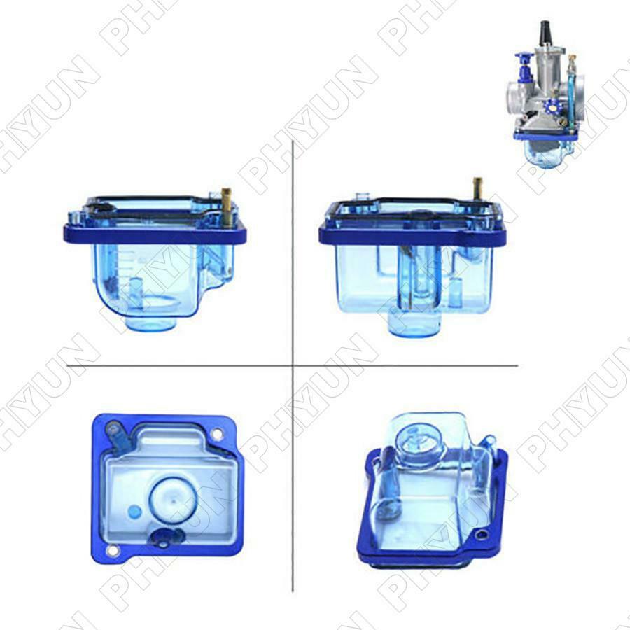 Transparent Carburetor Bottom Float Bowl Blue Plastic Shell For PWK I II III