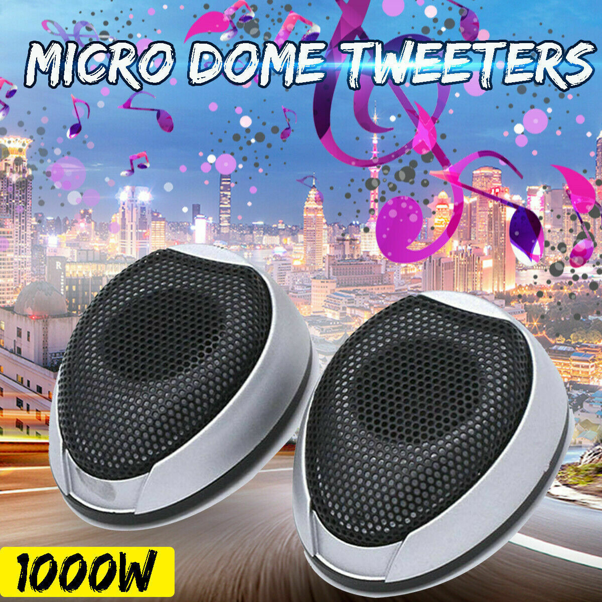 1 Pair 1000W Vehicle Tweeters Car Audio Stereo Speakers Loudspeaker