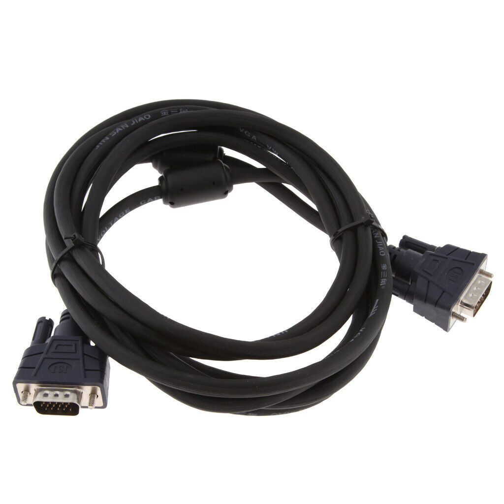VGA Male to Male Video Monitor Connector Cable Support 1080P for Projector