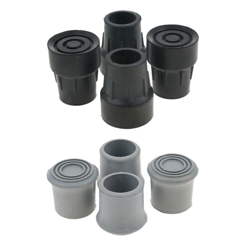 Replacement Cane Tips - 8 Pack - Rubber Crutch Tip Trekking Poles Tips Walker