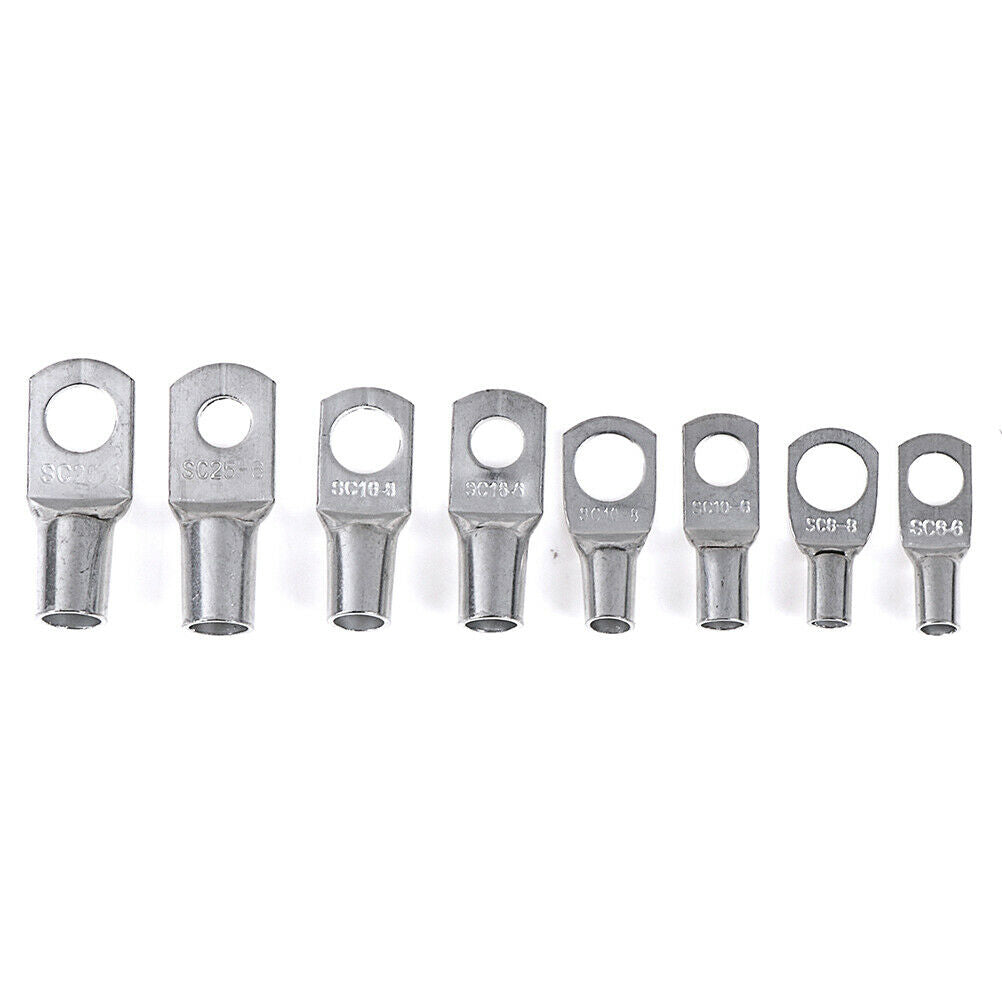 60pcs Electrical Wire Copper Lug Battery Cable Ring Connector Terminal s ^PEX WF