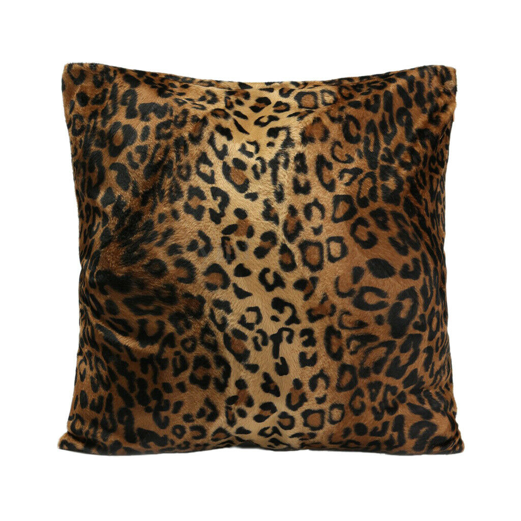 3 Pieces Leopard Printing Pillowcase Cushion Container 18" Home Bed Decors