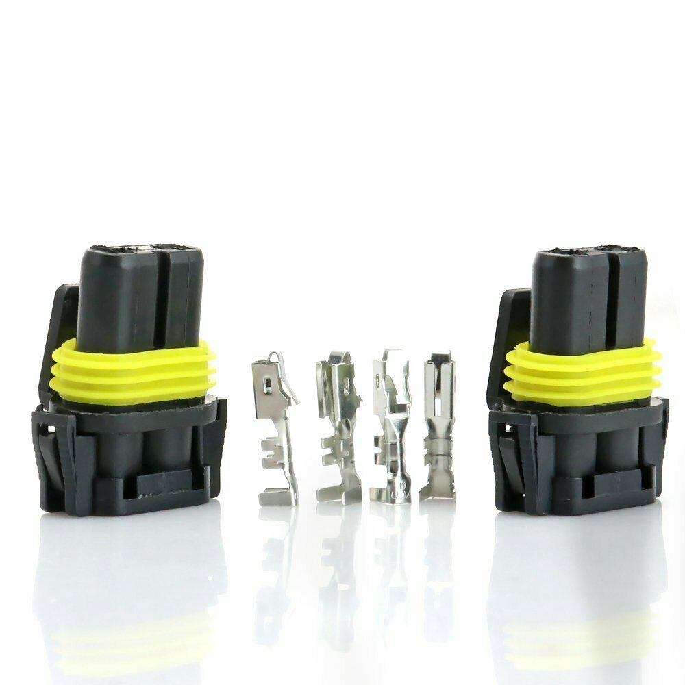 9005 HB3 9006 HB4 Female Xenon Halogen Bulbs Terminal Socket Plug Adaptors 1Pair