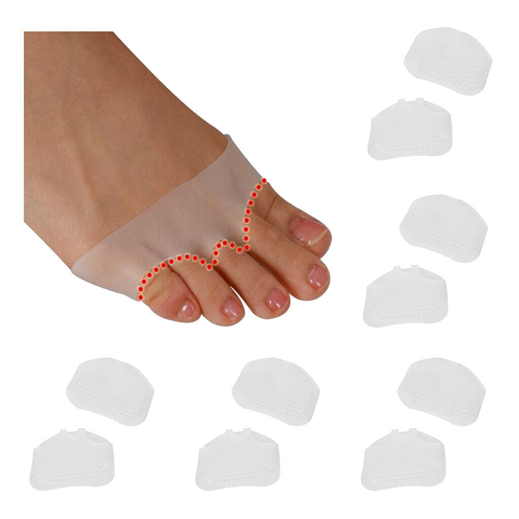 10x Gel Metatarsal Sore Ball Forefoot Pads Ball of Foot Cushion Clear New
