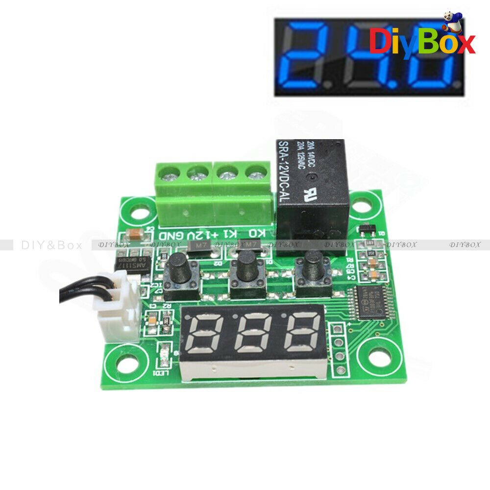 DC12V W1209 Digital Thermostat Temperature Control Switch Sensor -50-110°C Blue