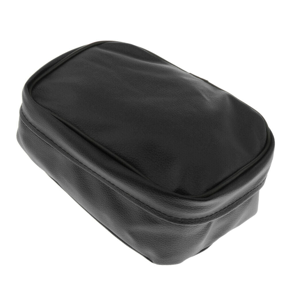 2pcs Black Scooter Motorcycle Rear Tail Seat Back Waterproof Sport PU Bag