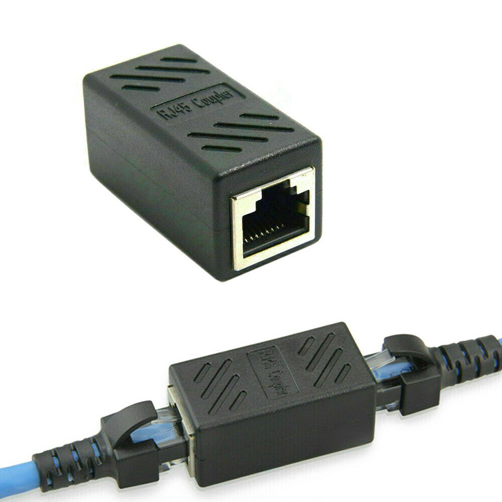 RJ45 Ethernet Coupler Adapter Connector Joiner Cable Extender For Cat 7 6 5 E zj