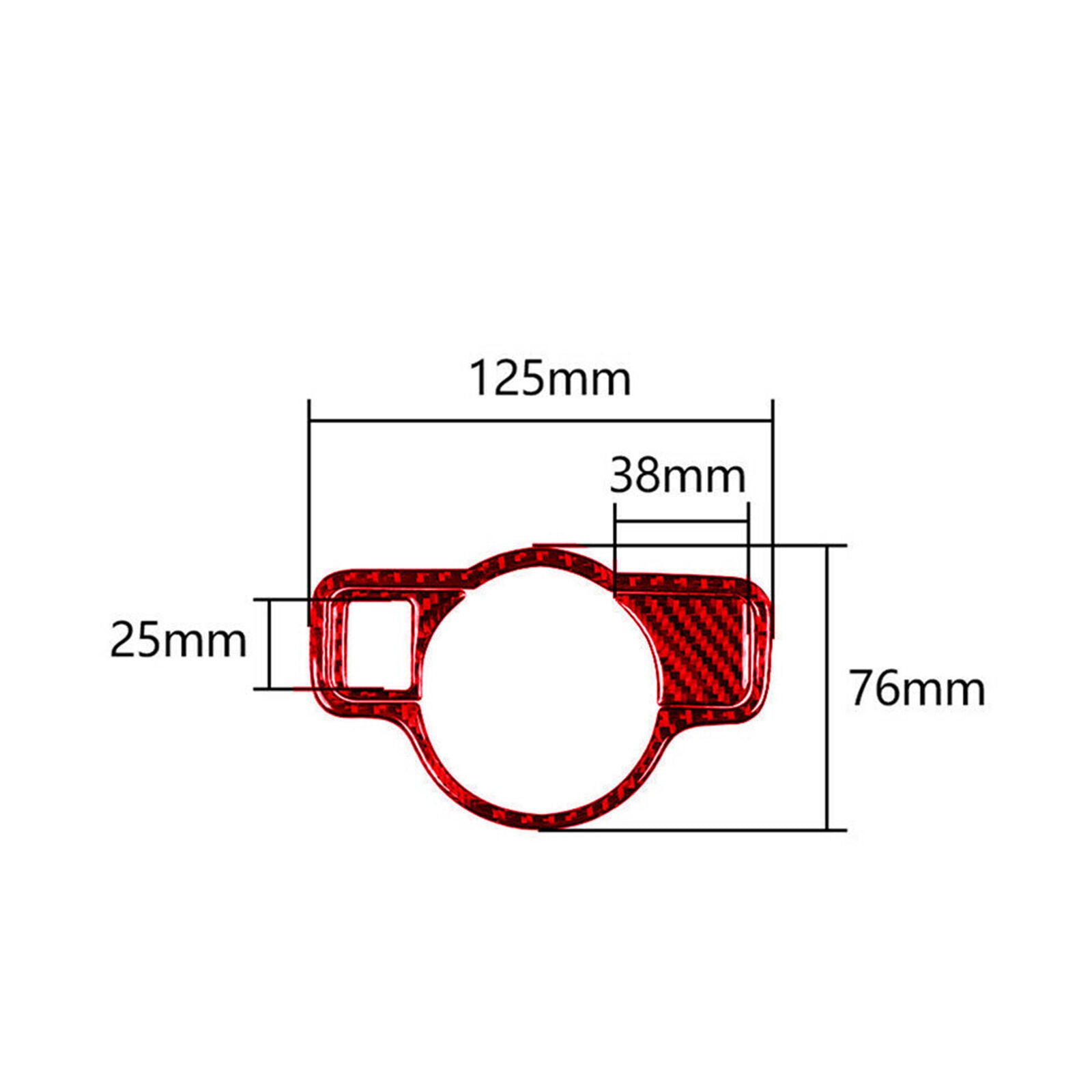 Red Carbon Fiber Headlight Button Cover Trim For Mercedes Benz CLA GLA GLE
