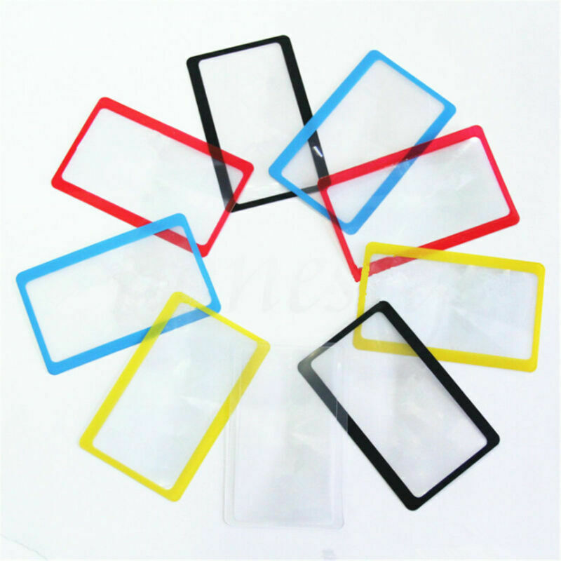 5pcs Reading Credit Card Pocket Magnifier Magnifying Tool Wallet Clip Loupe Lens