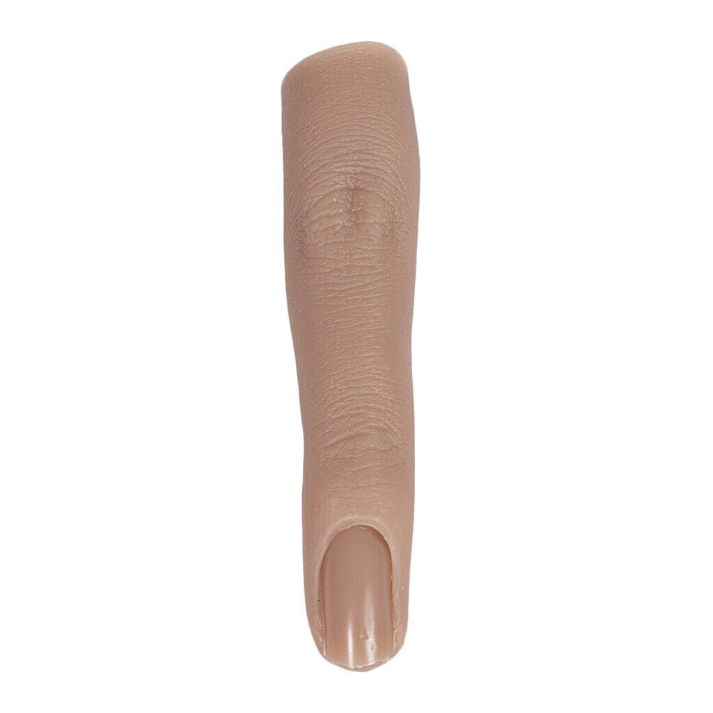False Nail Art Silicone Practice Training Finger Manicure Display Wheat .