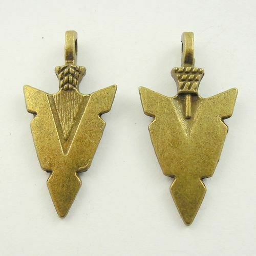 40 pcs Antiqued Bronze Arrow Head Alloy For Pendant Jewelry Charm DIY 31*15*5mm