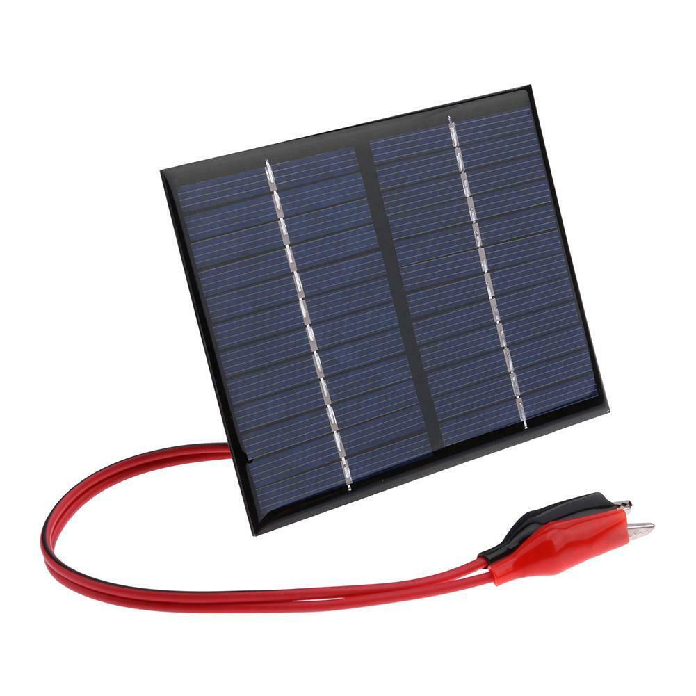 1.5W 12V Solar Cell Polysilicon Flexible DIY Solar Panel Power Bank w/Clip @