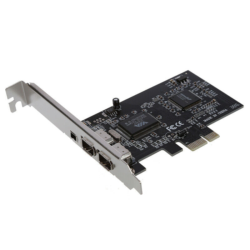 PCI Express x1 PCI-E FireWire 1394a IEEE1394 Controller Card 3 Port For DesktoU4