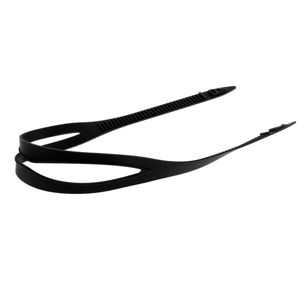 2x Universal Swimming Goggles Silicone Strap Replacement Accessories White+Black