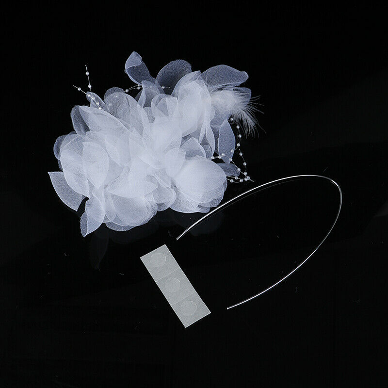 Happy Birthday Cake Topper White Decoration Wedding Bride and Groom feath.l8