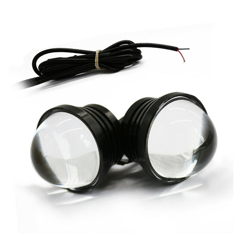 2Pcs LED Fish Eye 5W Car SUV Driving Fog Light Daytime Running DRL Bulb Lamp Kit