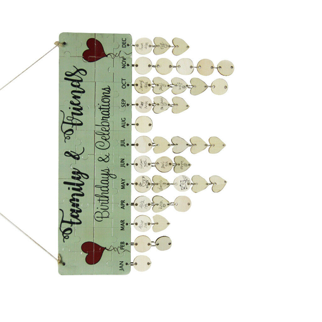 Special Date Reminder Wooden Plaque FAMILY FRIEND Calendar Sign