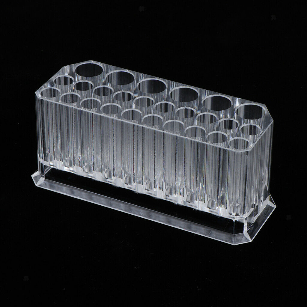Makeup Brushes Displaying Holder Storage Container Multi Grid Acrylic Case