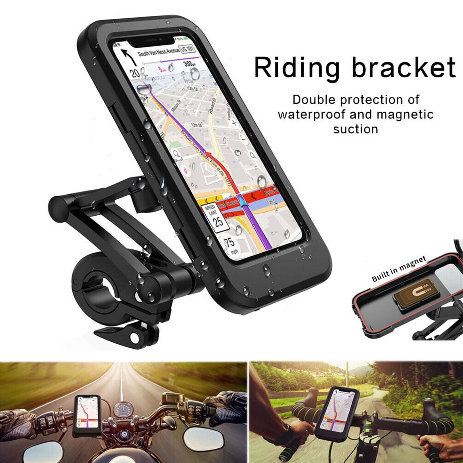 Waterproof Bike Phone Holder Front Cycling Bag Mobile Cell Bicycle Case Portable