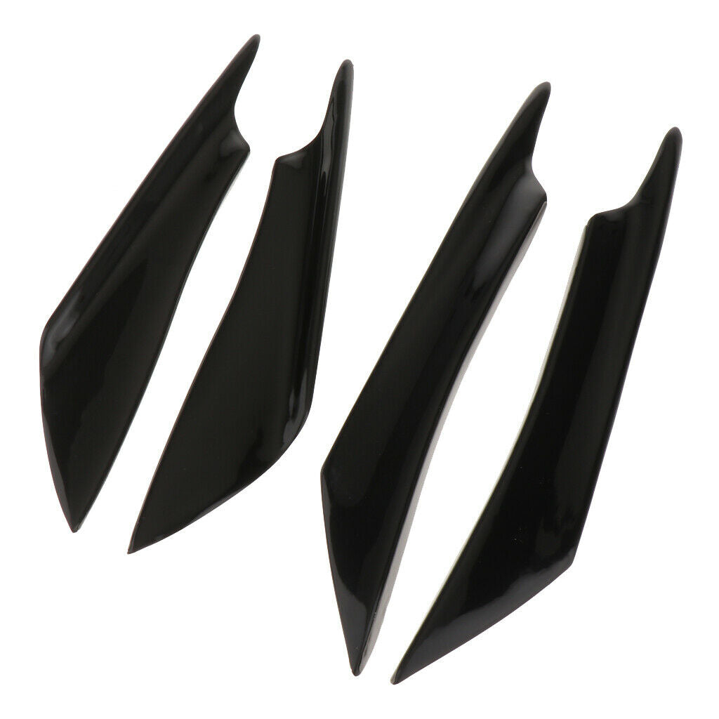 4pcs Universal Car Front Bumper Splitter Fins Body Spoiler Lip Trim Kit