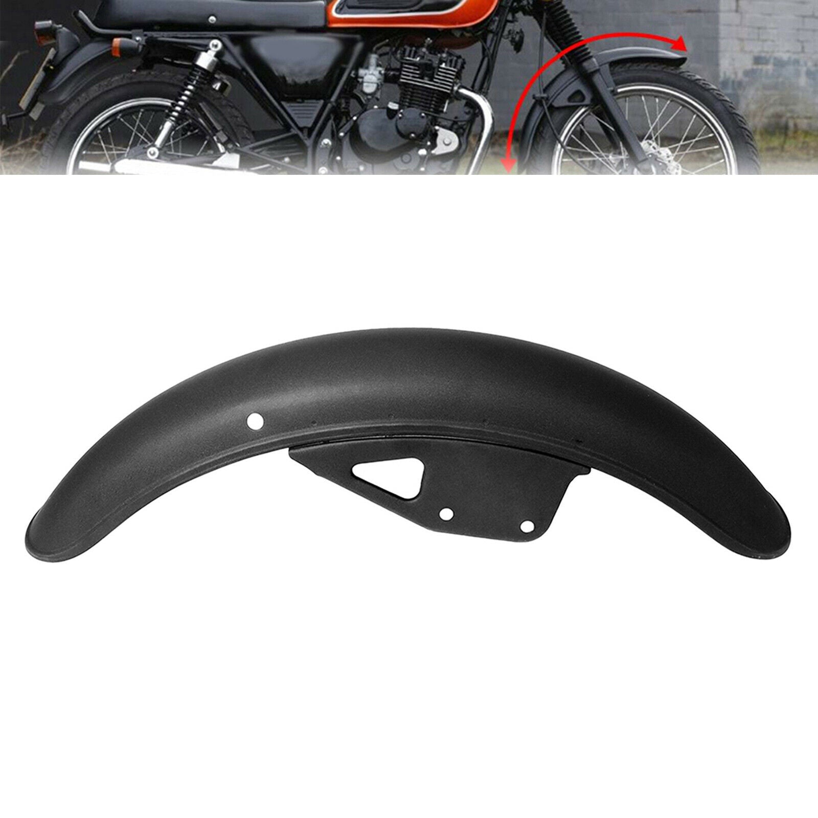 Motorcycle Front Fender Mud Flap Sand Guard Cover for Suzuki GN125 Black