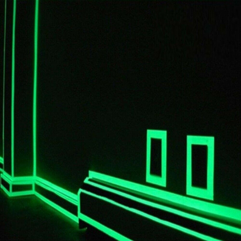 1M Glow In The Dark Tape Stickers Luminous Night Safety Warning Floor Stairs DIY