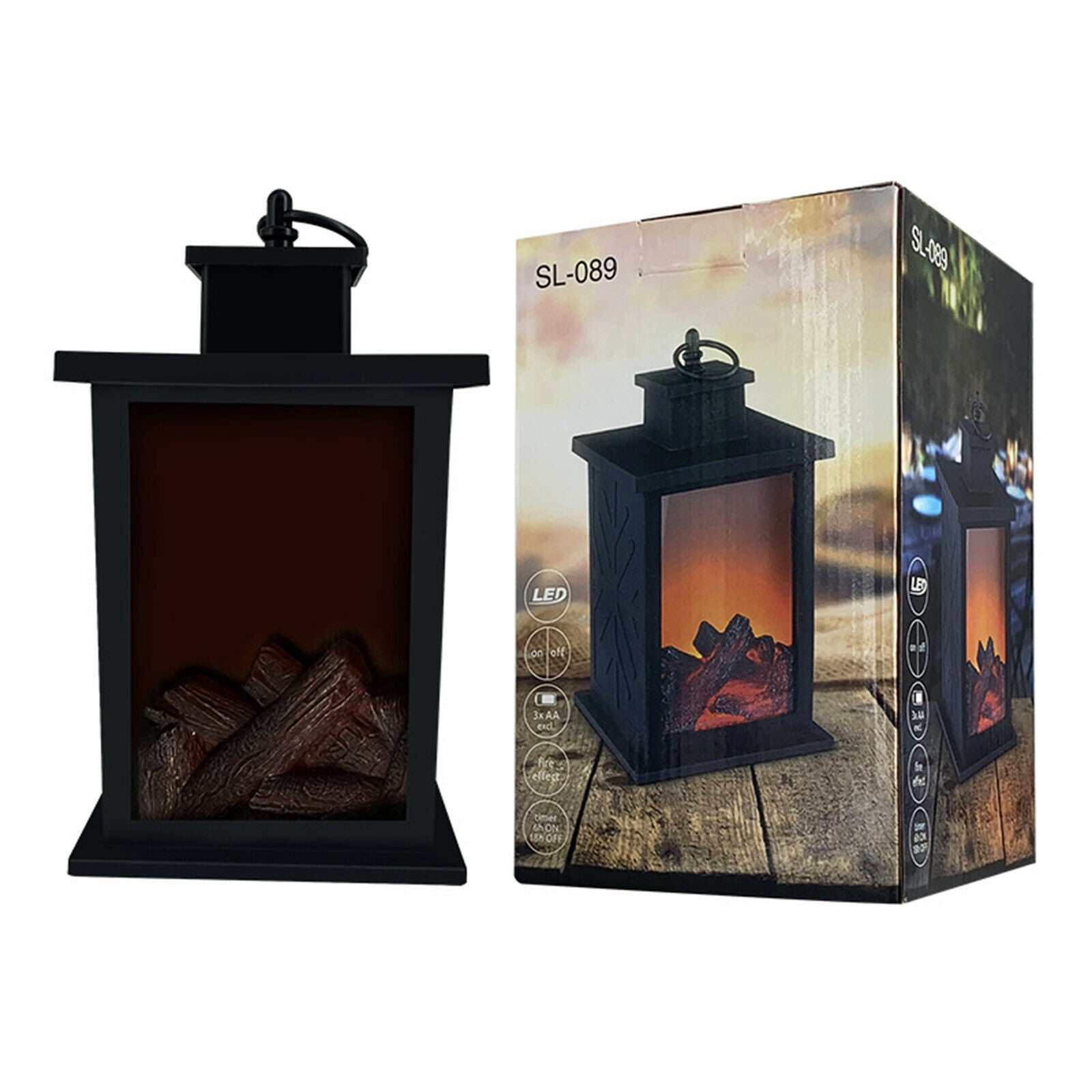 Retro LED Flame Effect Simulation Fireplace Light Home Bar Garden Yard Decors