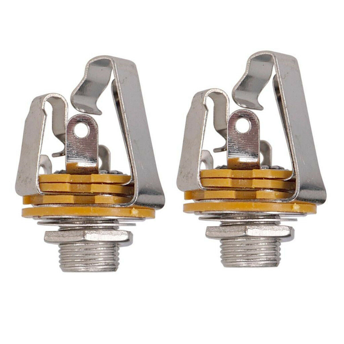 2pcs Stereo Input Output Jack Plug Socket for Electric Guitar Bass