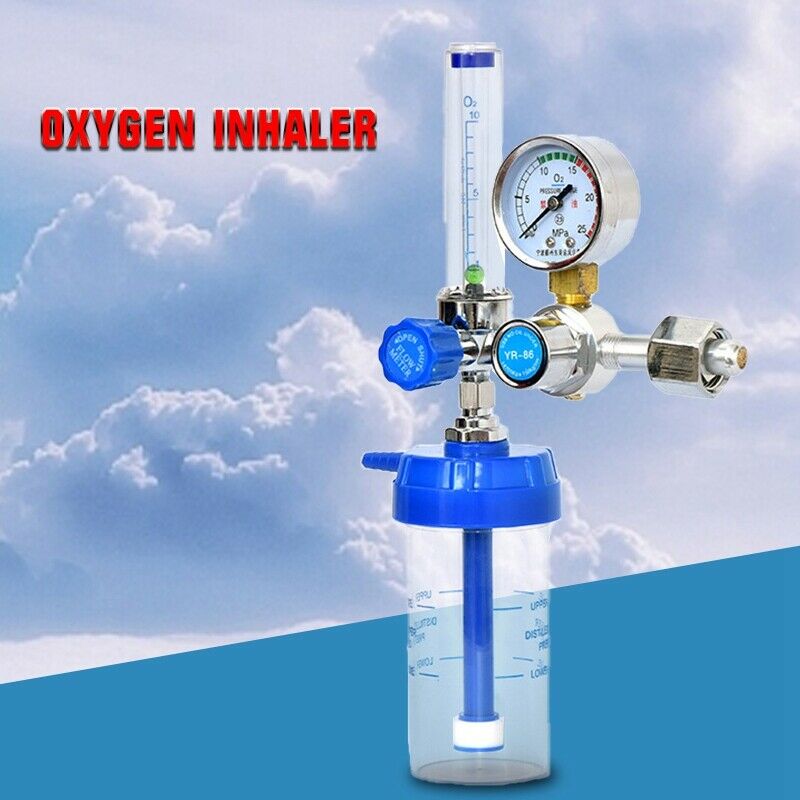 Oxygen Inhalator Meter Medical Pressure Reducing Valve O2 Pressure Regulator US