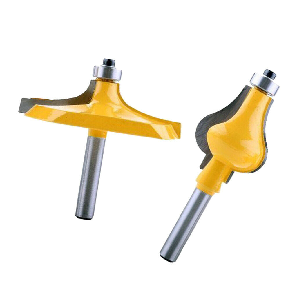 2 x 8mm Shank Carbide Handrail Router Bit Power Tools for Floor/Table/Doors