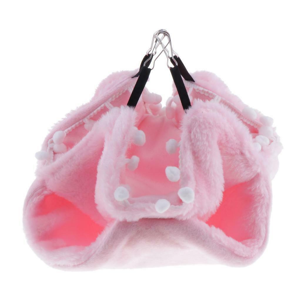 Small Animals Cozy Hammock Winter Warm Nest For Hamster Birds Parrot Pink