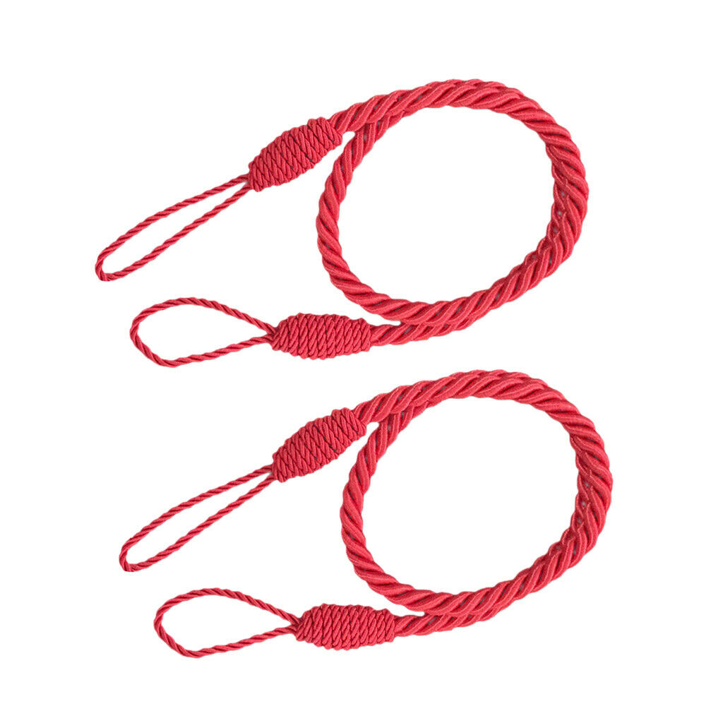 4 Pieces Laces With Tassels For Curtains House Home Bedroom Red