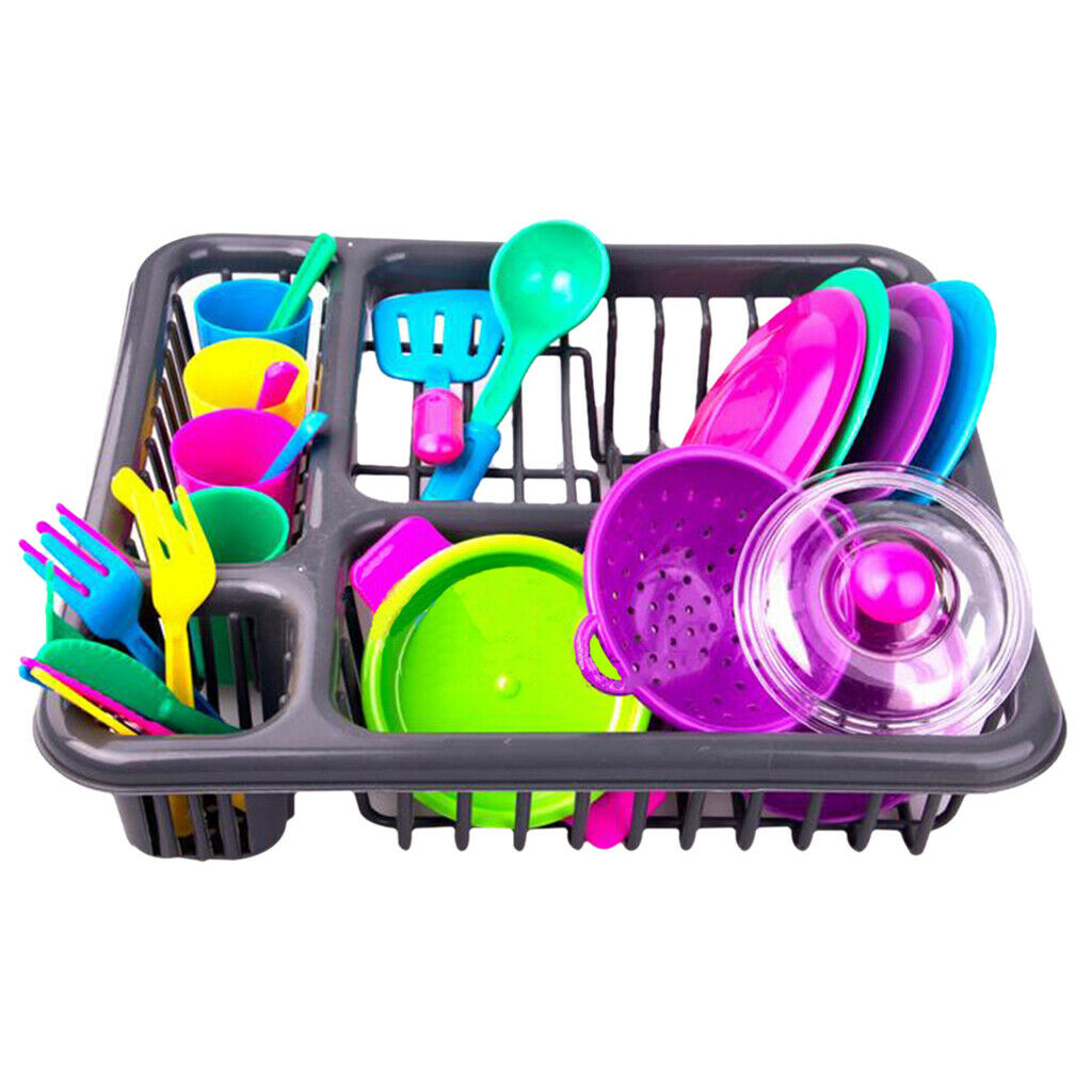 28pcs Children Role Toys Kitchen Cooking Tableware Education Toys Gift