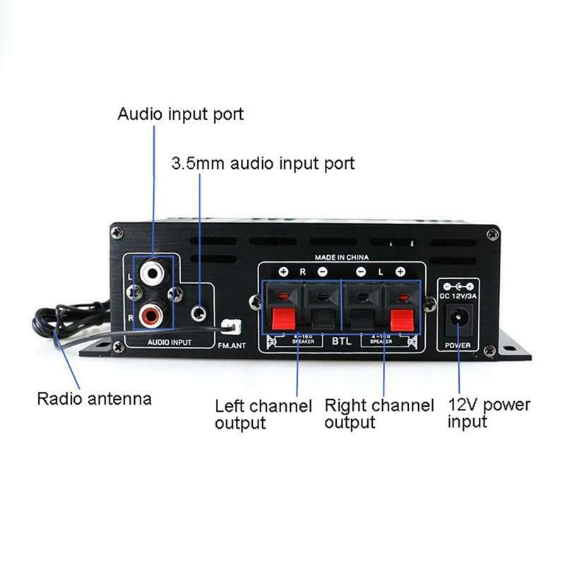 AK380 40W+40W Mini Audio Power Amplifier Portable Sound Amplifier Speaker New