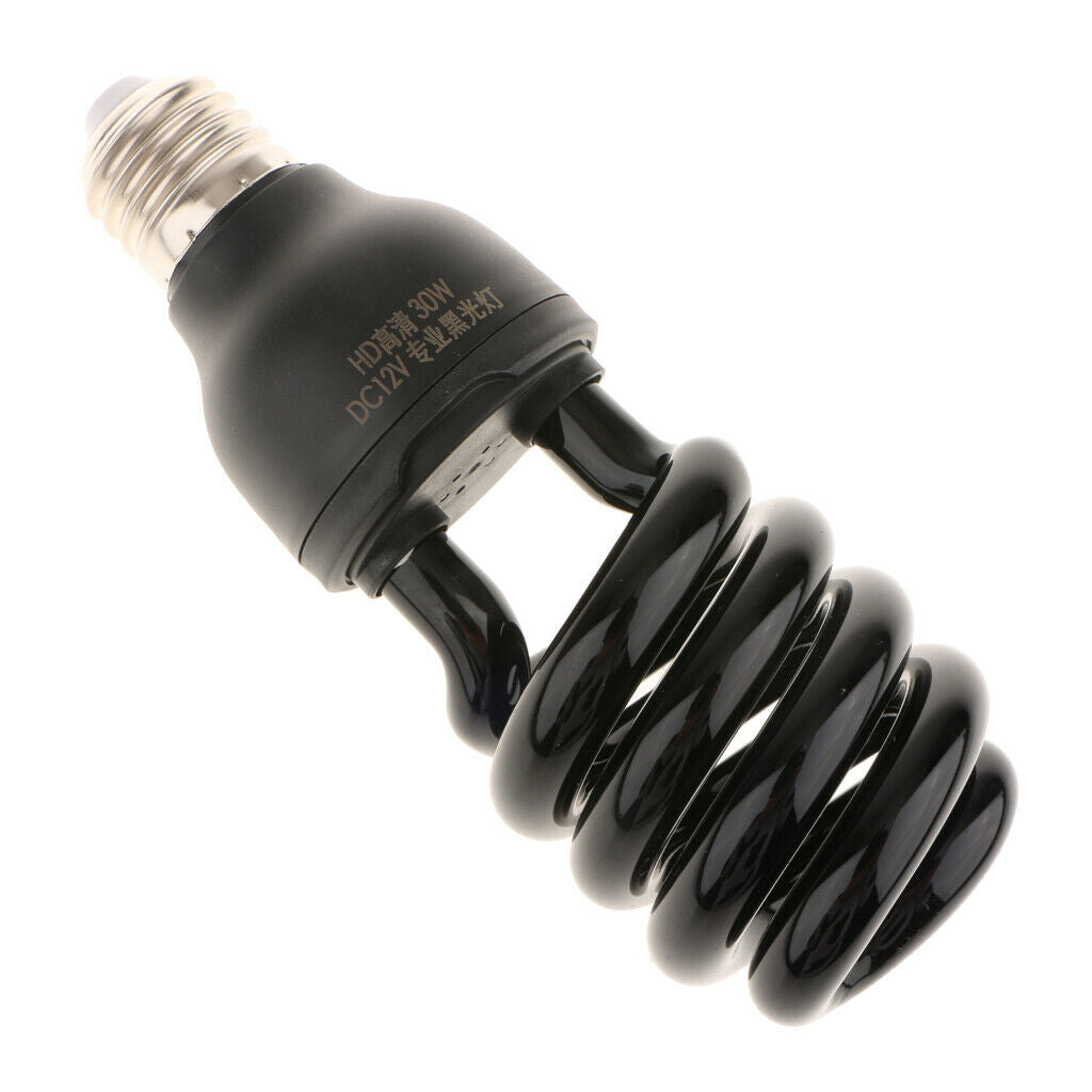 2x 12V Ultraviolet Blacklight Bulb Fluorescent Lightbulb Spiral Type - 30W