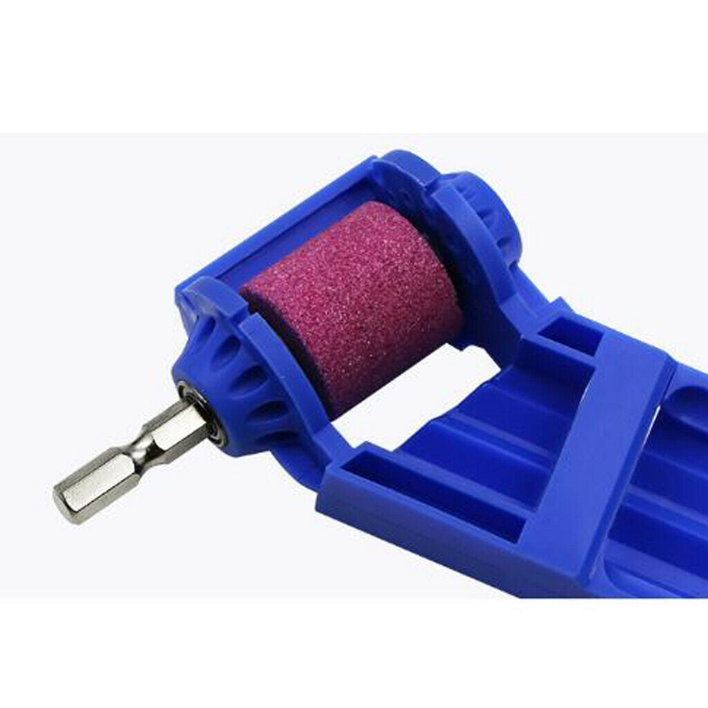 Portable Corundum Grinding Wheel Drill Bit Sharpener Polish Tools Blue