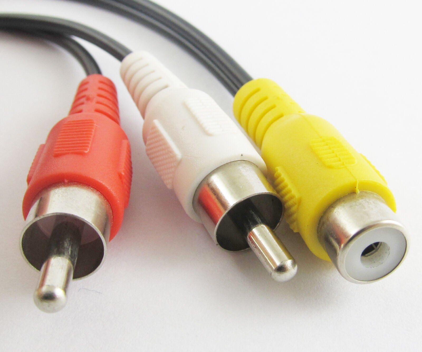 10x Audio Video AV Adapter Cable 1 RCA Female to 2 RCA Male Plug Y Splitter 28CM