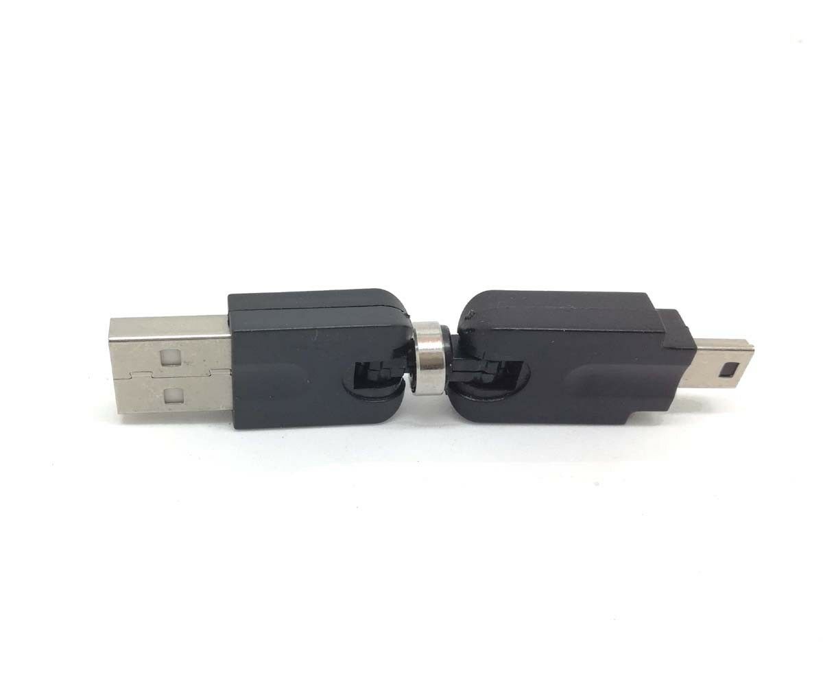 10pcs USB 2.0 Type-A Male To Mini 5 Pin Male 360° Rotation Extension Adapter