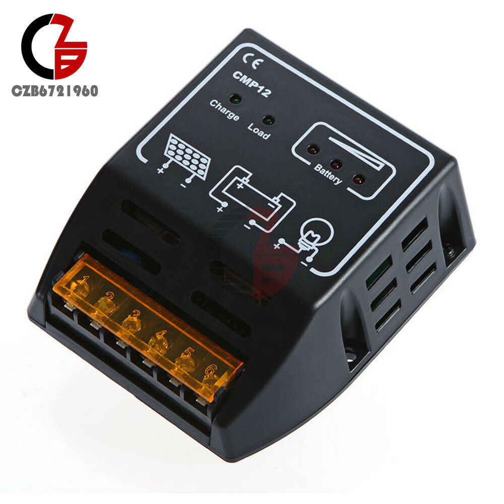 10A Solar Panel Charge Controller DC 12V/24V Battery Regulator Safe Protection