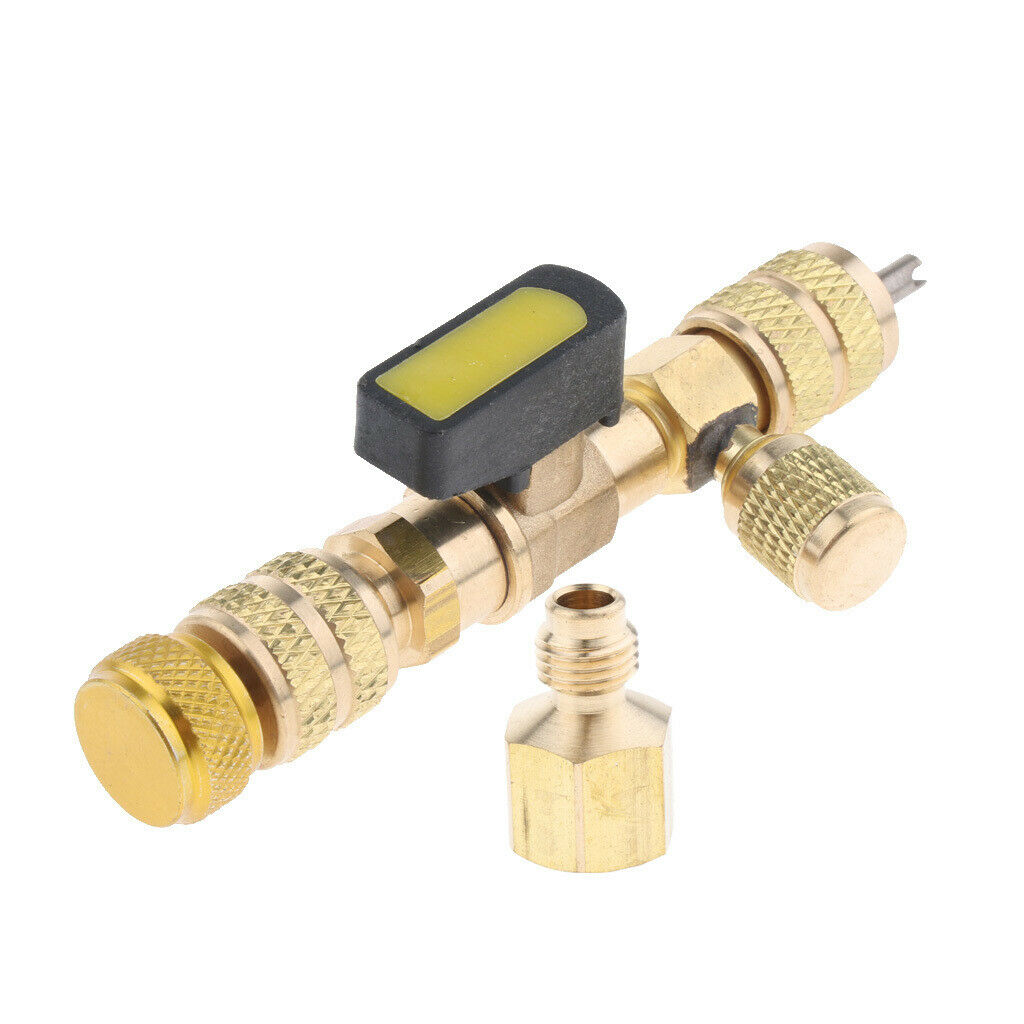 Valve Core Remover/Installer Tool with Dual Size SAE 1/4&5/16 Port for HVAC