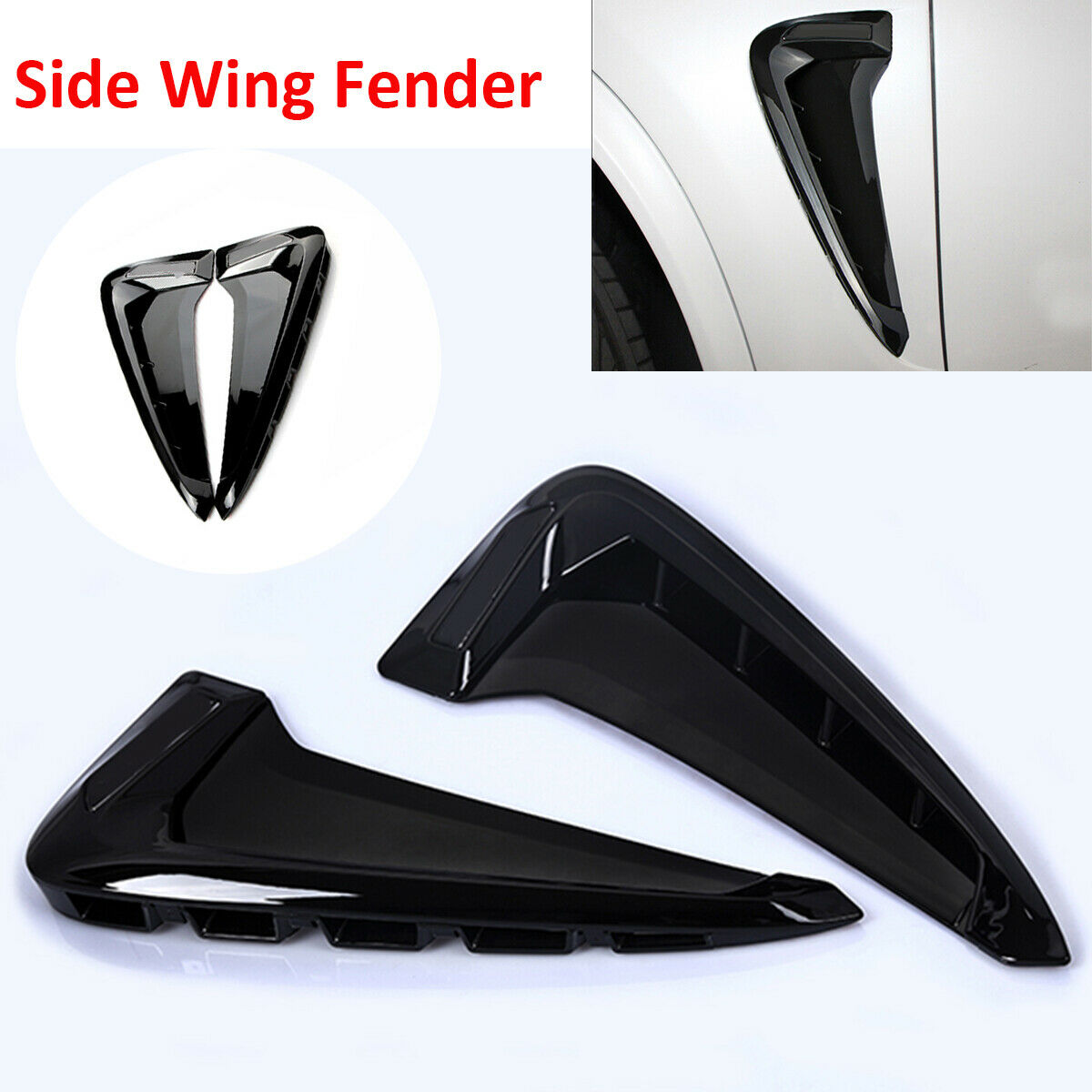 2× Car Body Side Wing Air Flow Fender Intake Vent Cover For 2014-2017 BMW X5 F15