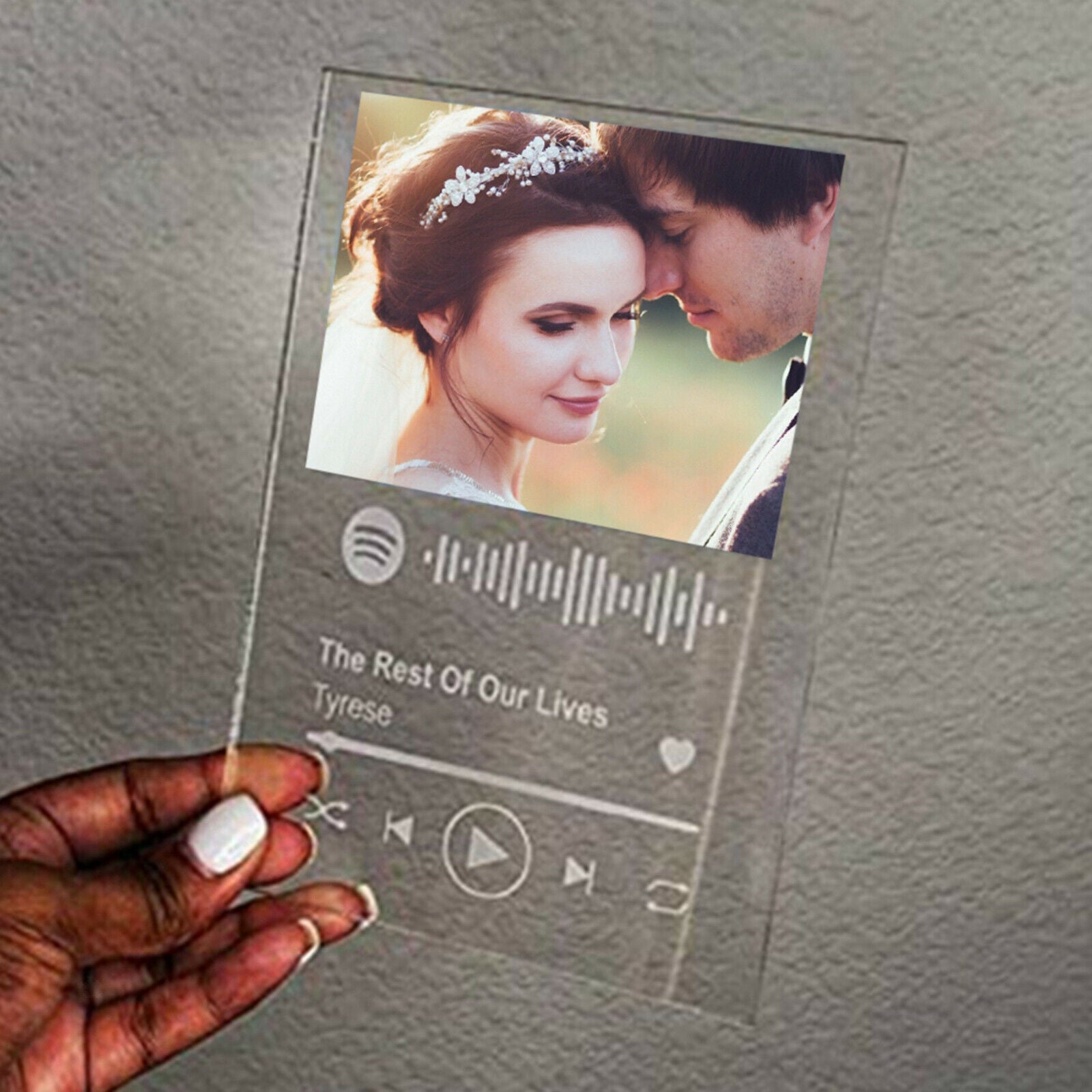 Custom Favorite Song Personalised Song Plaque Album Cover Wide 8"x10" Height