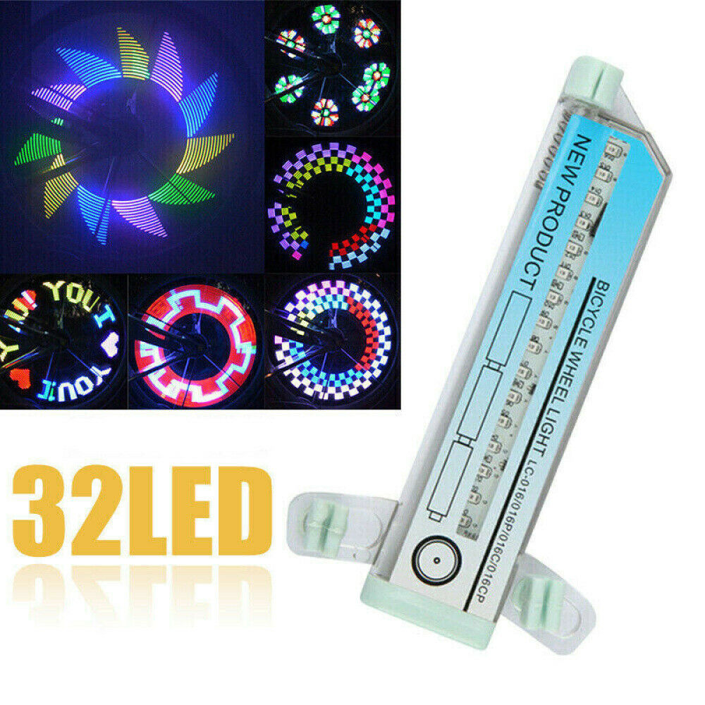 32LED Colorful Bike Bicycle Cycling Wheel Spoke Tyre Light Bright LED Flash Lamp
